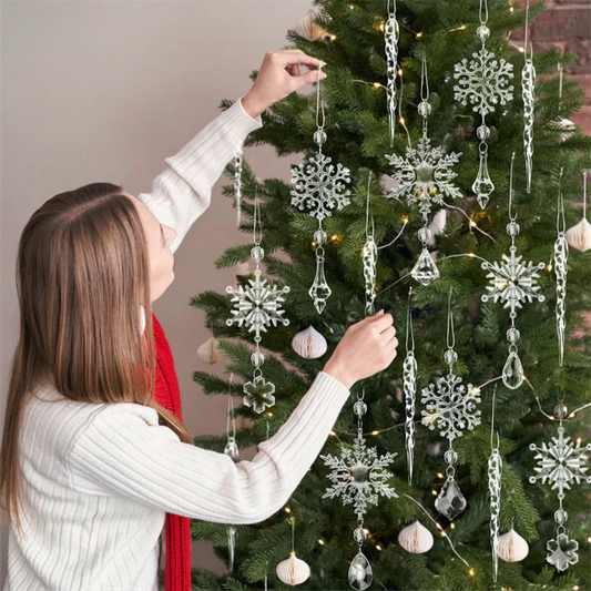 10-Piece Acrylic Icicle Hanging Ornaments