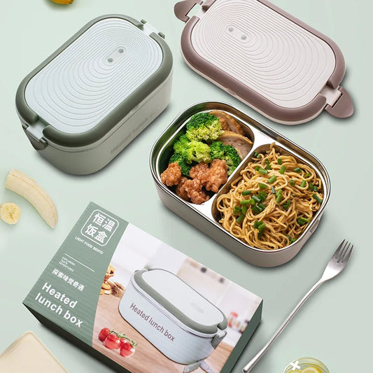 304 Stainless Steel Electric Lunch Box – Water-Free Heating | 220V Constant Temperature | Portable & Efficient