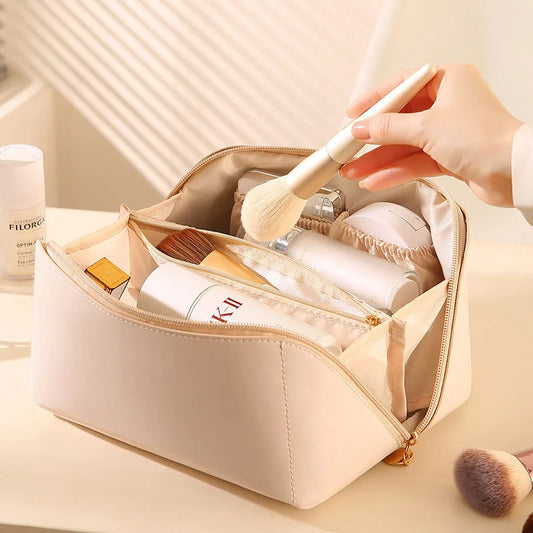 Luxury Travel Makeup Organizer Bag - Portable Cosmetic Case for Women