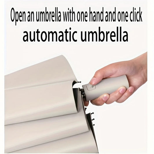 12-Bone Fully Automatic Umbrella – Heavy-Duty, Windproof & UV-Resistant