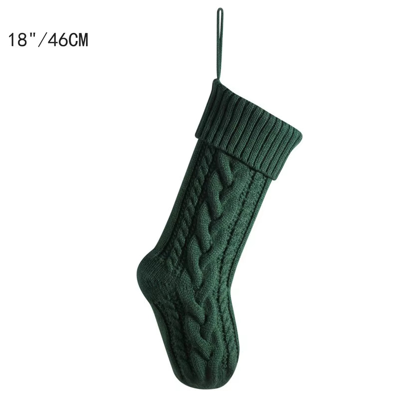 Large Cable Knit Christmas Stockings for Kids - Perfect Holiday Decorations for Family Parties