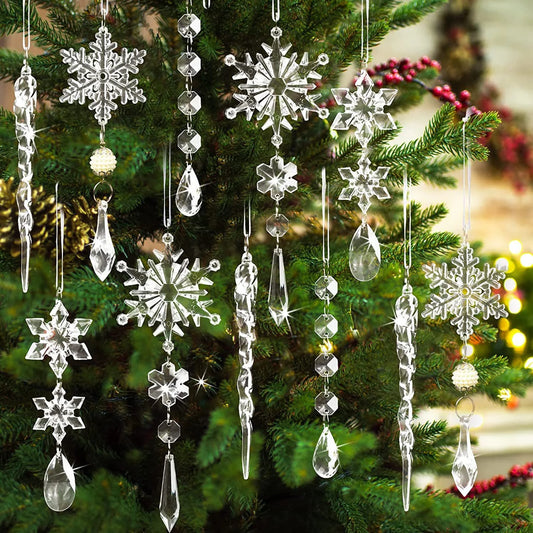 10-Piece Acrylic Icicle Hanging Ornaments