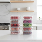 10-Pack Stackable Fridge Prep Set