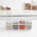 4-Grid Clear Spice Container Set