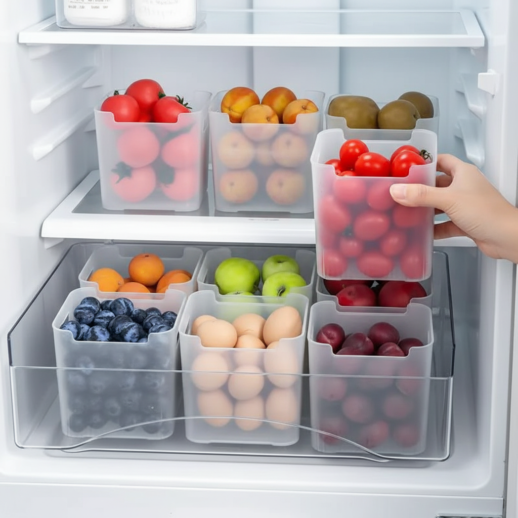 5-Pack Clear Fridge Door Bins