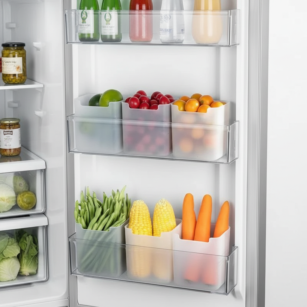 5-Pack Clear Fridge Door Bins