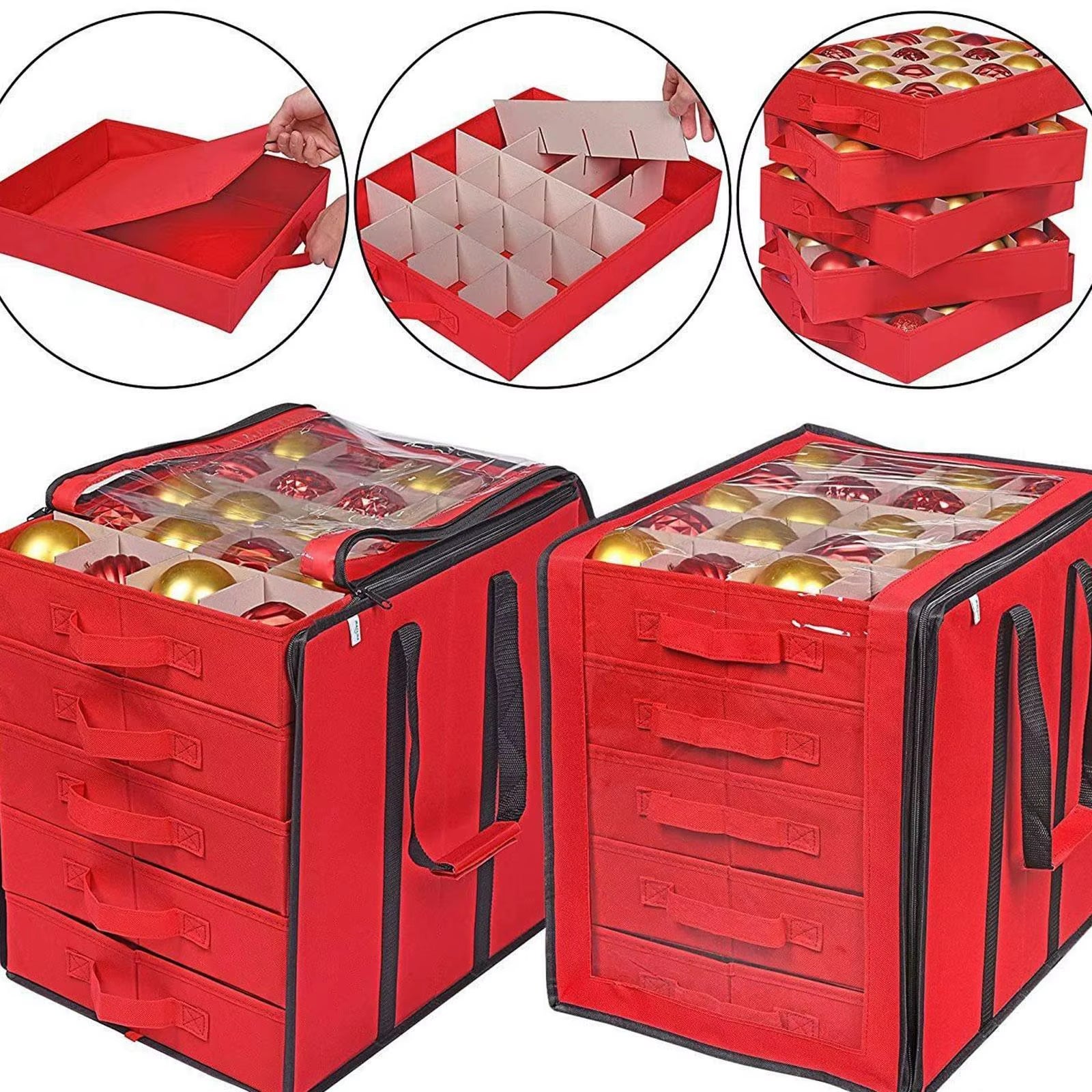 Deluxe 100-Count Ornament Storage Chest