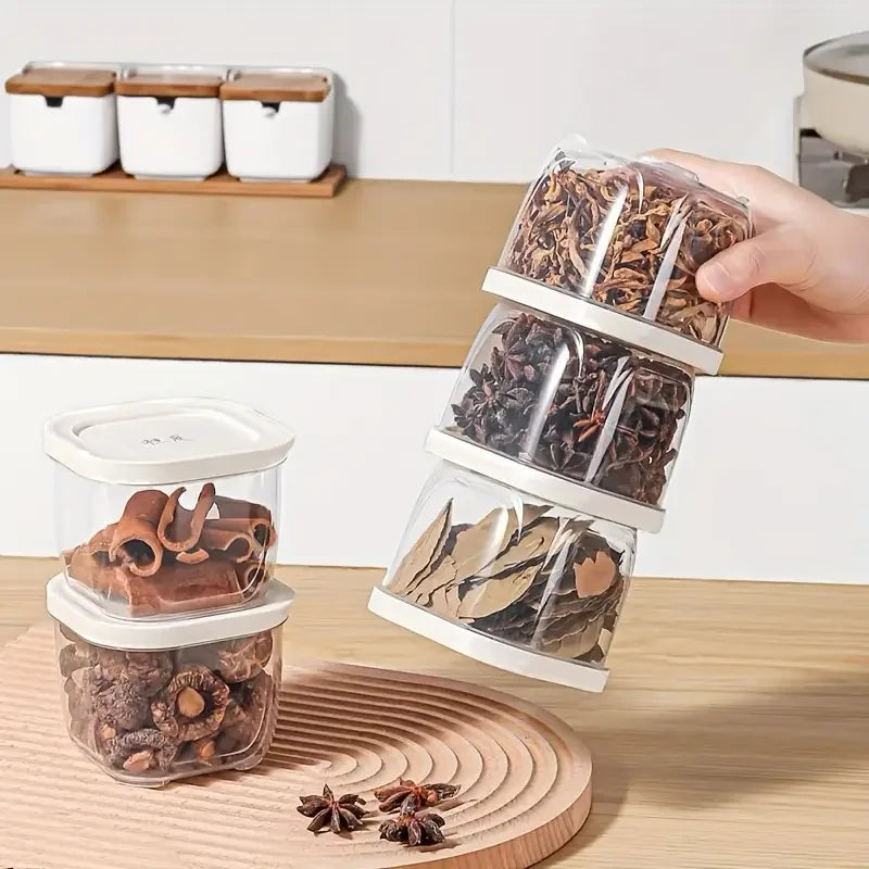 4-Pack Stackable Clear Spice Organizer