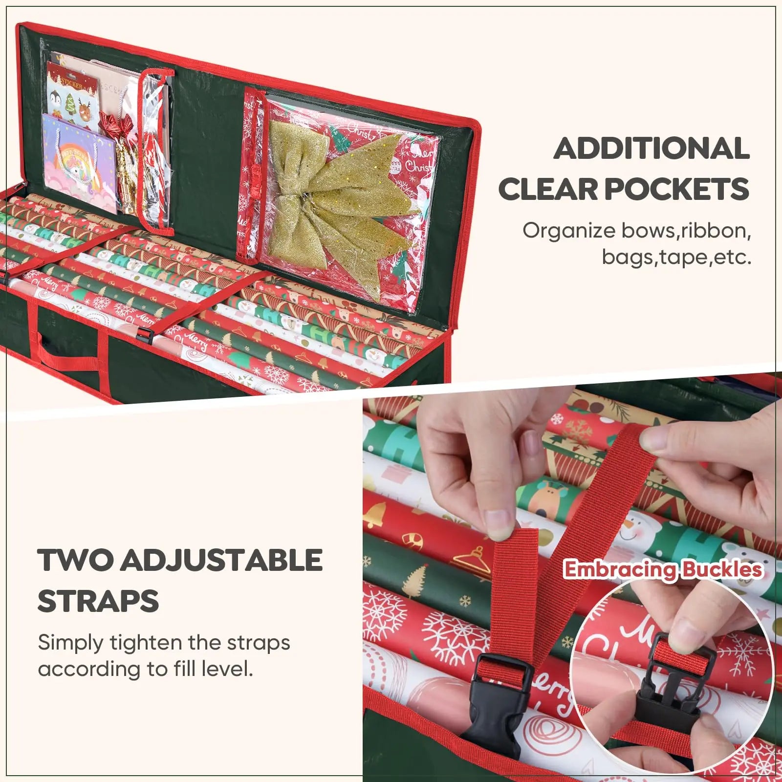 Premium Underbed Gift Wrap Organizer