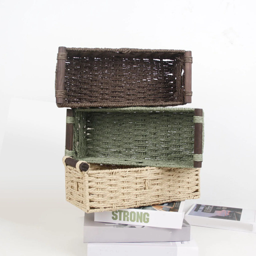 Woven Paper Rope Storage Basket