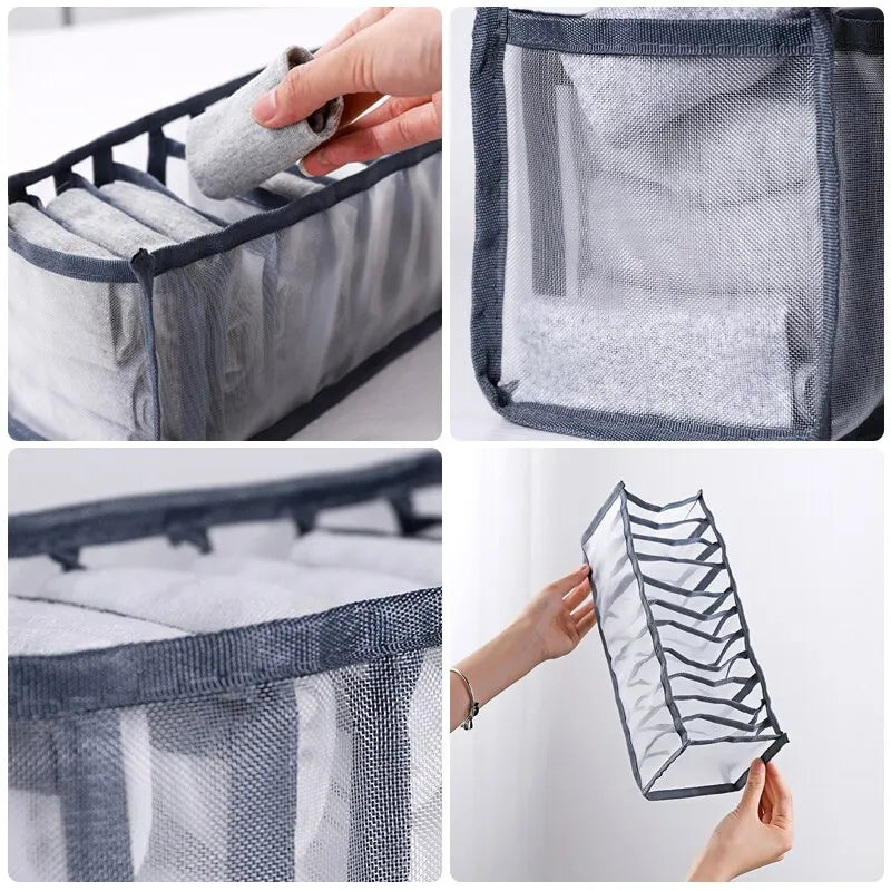 Foldable Mesh Drawer Organizer Box