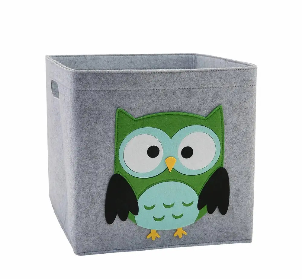 Felt Animal Cube Storage Bin