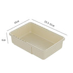 Minimalist Cream Adjustable Drawer Organizer Bin