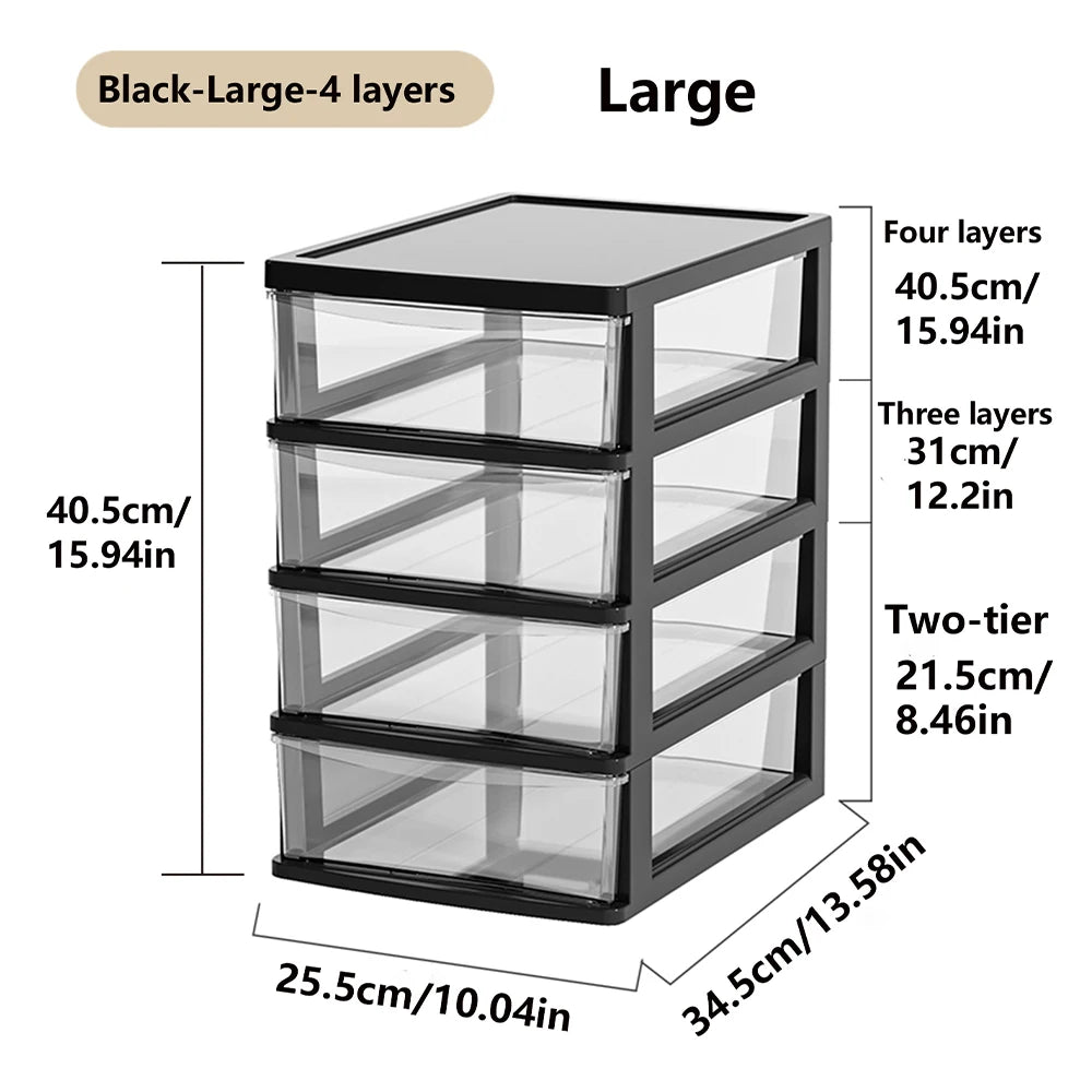 Clear Stackable Desktop Drawer Organizer