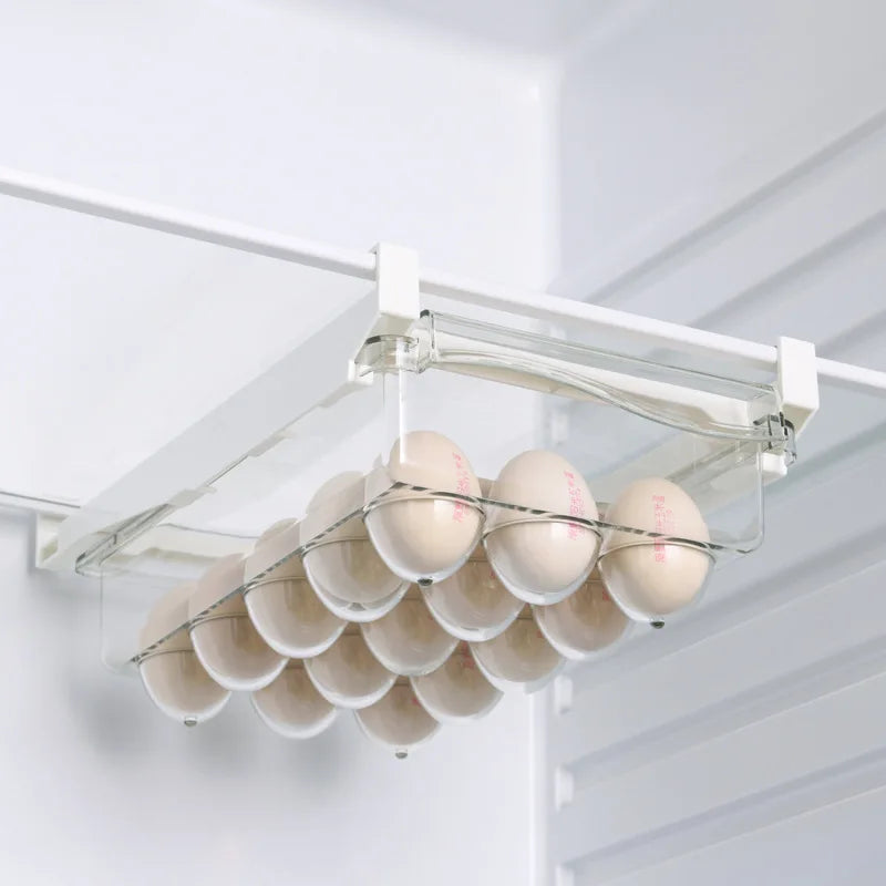 Clear Slide-Out Fridge Drawer Organizer