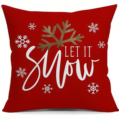 Christmas Tree & Snowflake Pattern Merry Christmas Pillow Covers