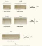 Minimalist Cream Adjustable Drawer Organizer Bin