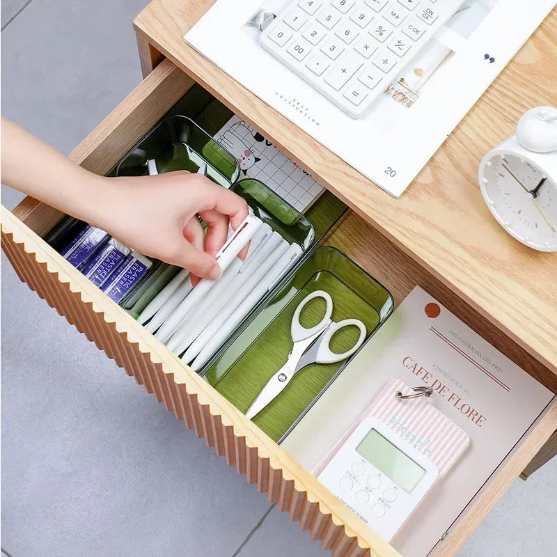Clear PET Stackable Desk Organizer Drawers