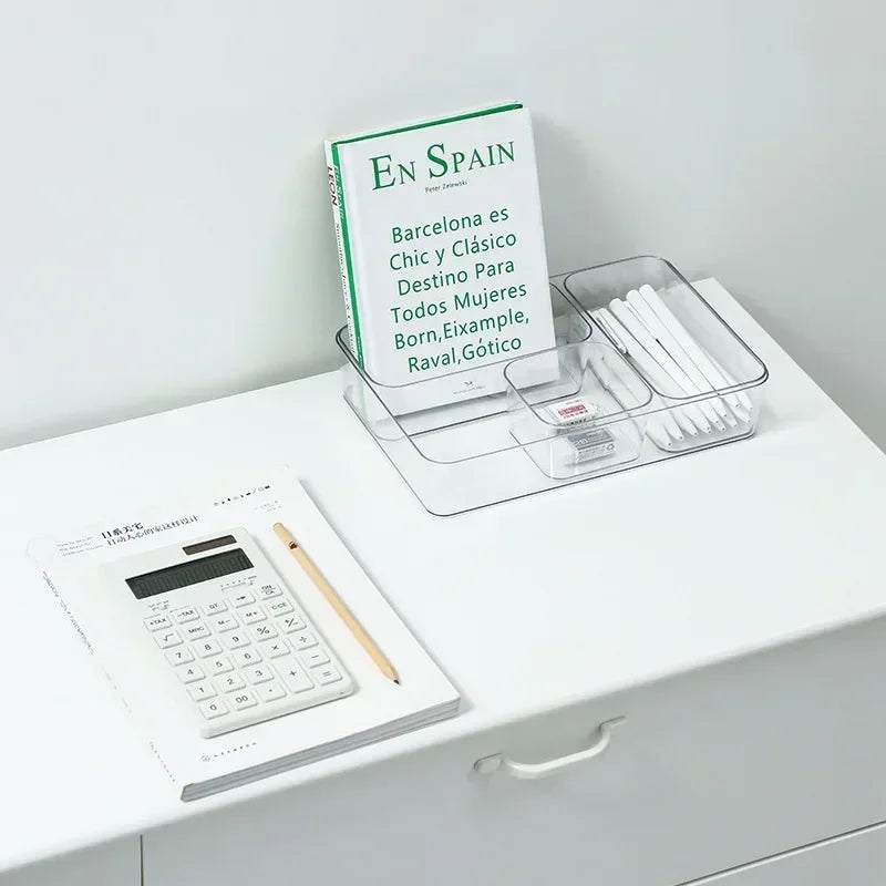 Clear PET Stackable Desk Organizer Drawers