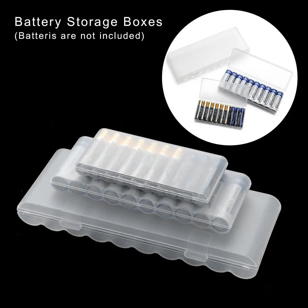 Clear 10-Slot Battery Organizer Case
