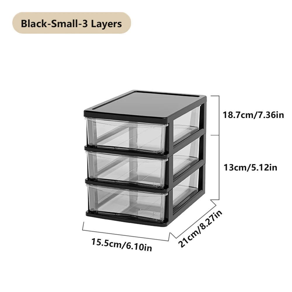 Clear Stackable Desktop Drawer Organizer