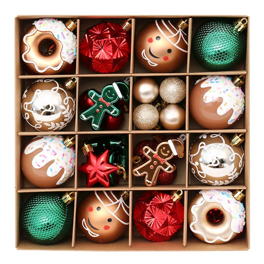 42-Piece Shatterproof Christmas Ball Ornaments Set - Red, Green & Gold Holiday Decor