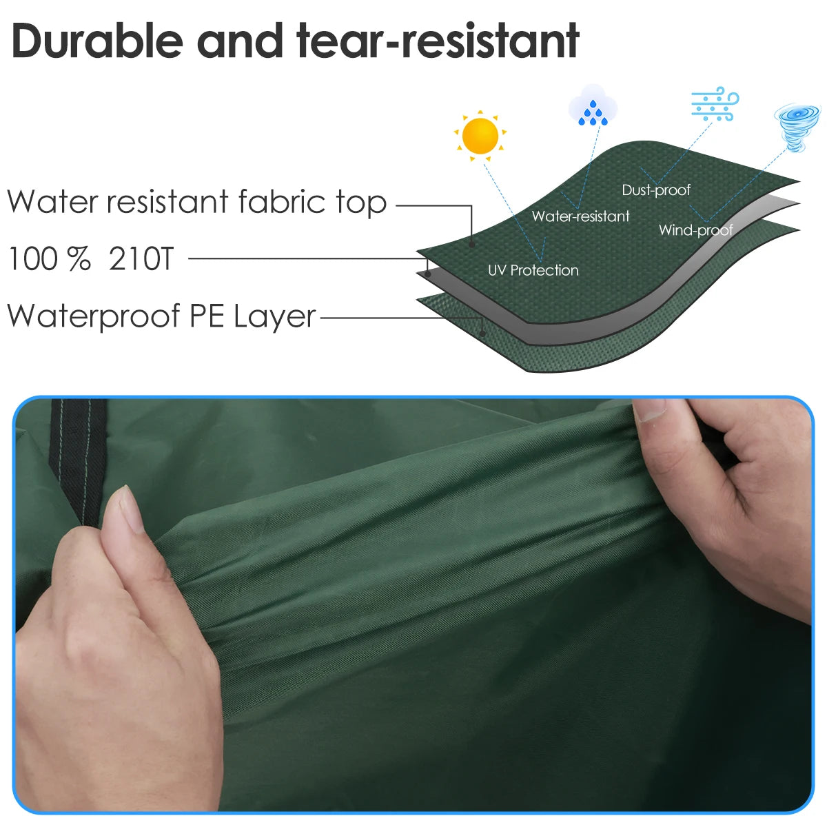 Heavy-Duty Waterproof Patio Furniture Storage Bag