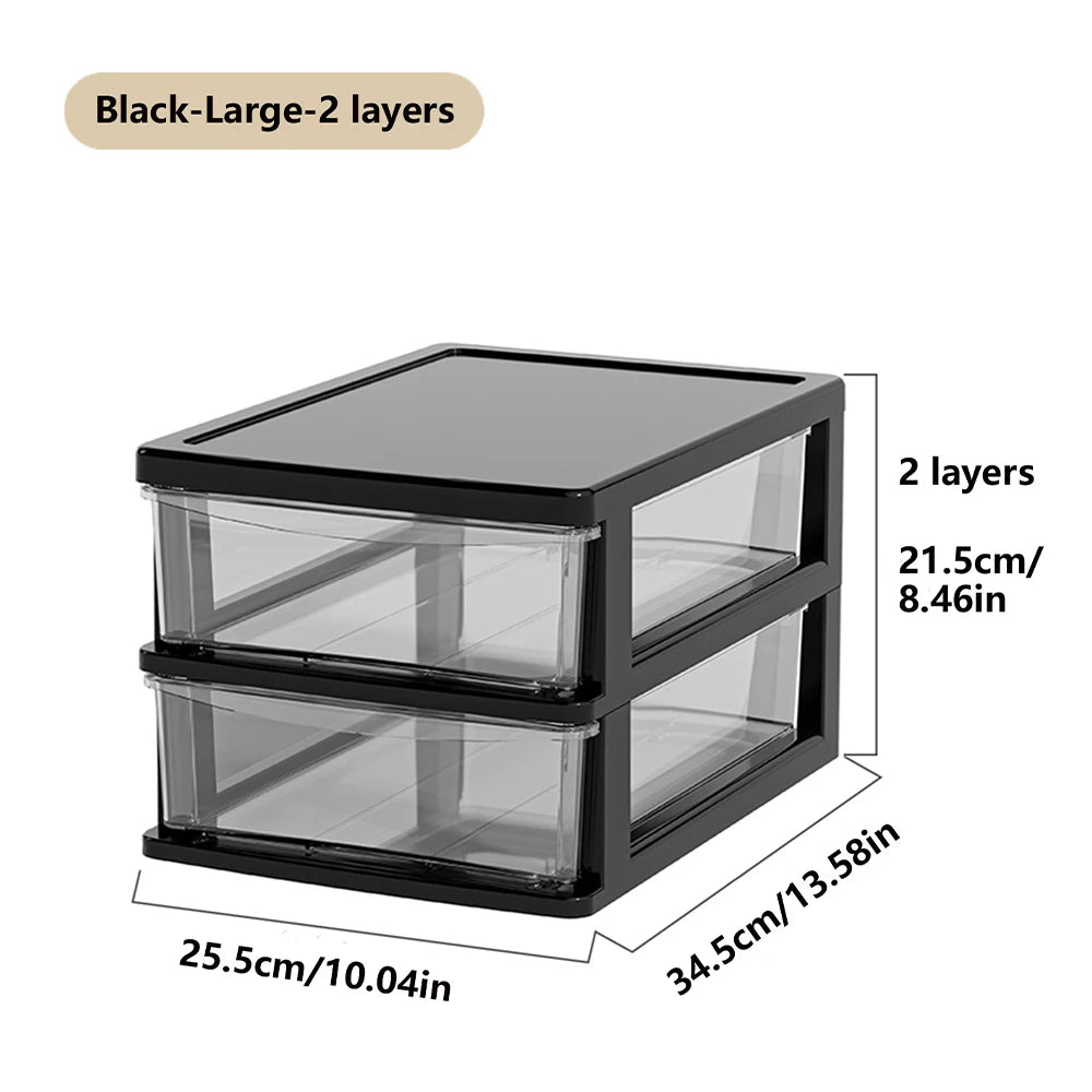Clear Stackable Desktop Drawer Organizer