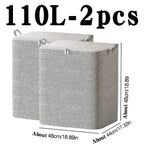 Jumbo Striped Zippered Storage Tote