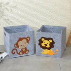Felt Animal Cube Storage Bin