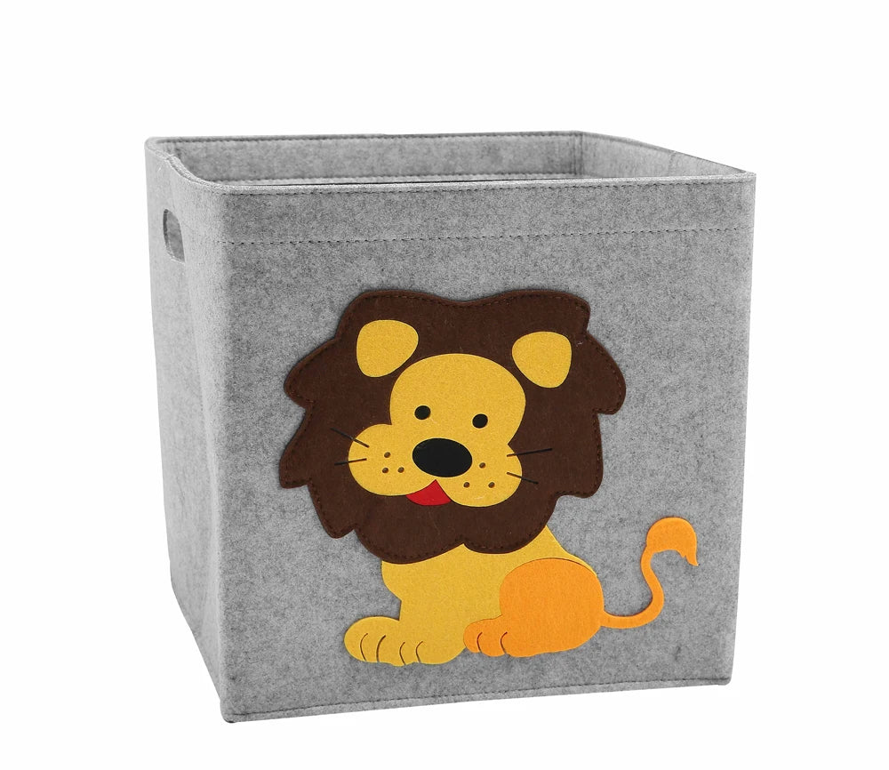 Felt Animal Cube Storage Bin