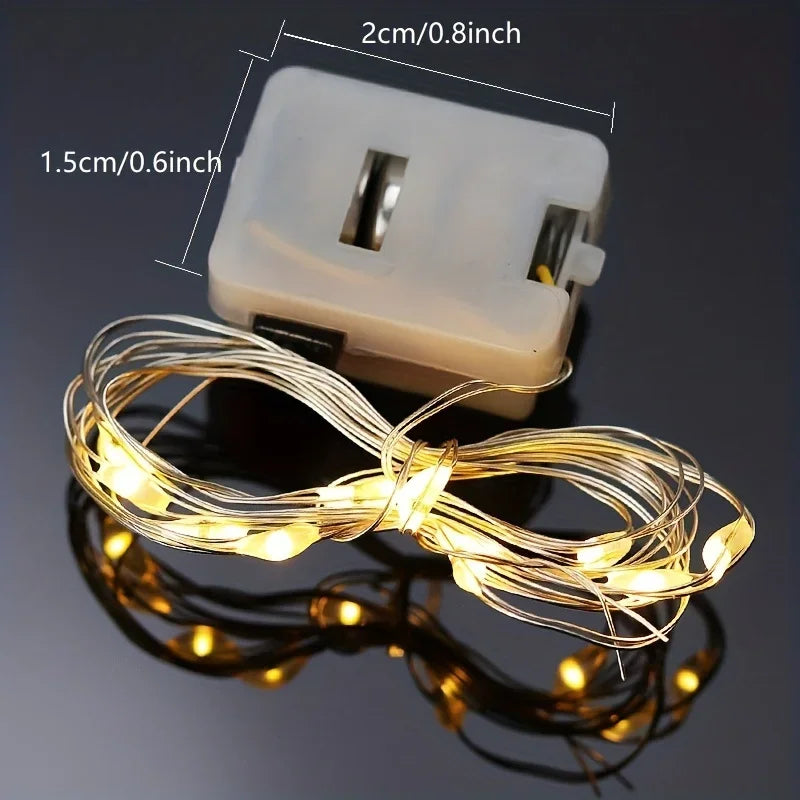 Outside 10-Pack Waterproof Mini Fairy Lights – Copper Wire | 3 Modes | Christmas & Outdoor Decor