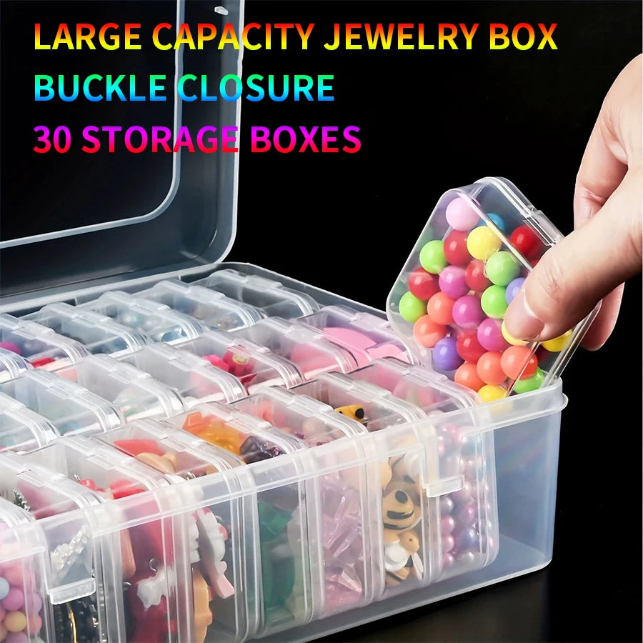 30-Pack Clear Bead Storage Organizer