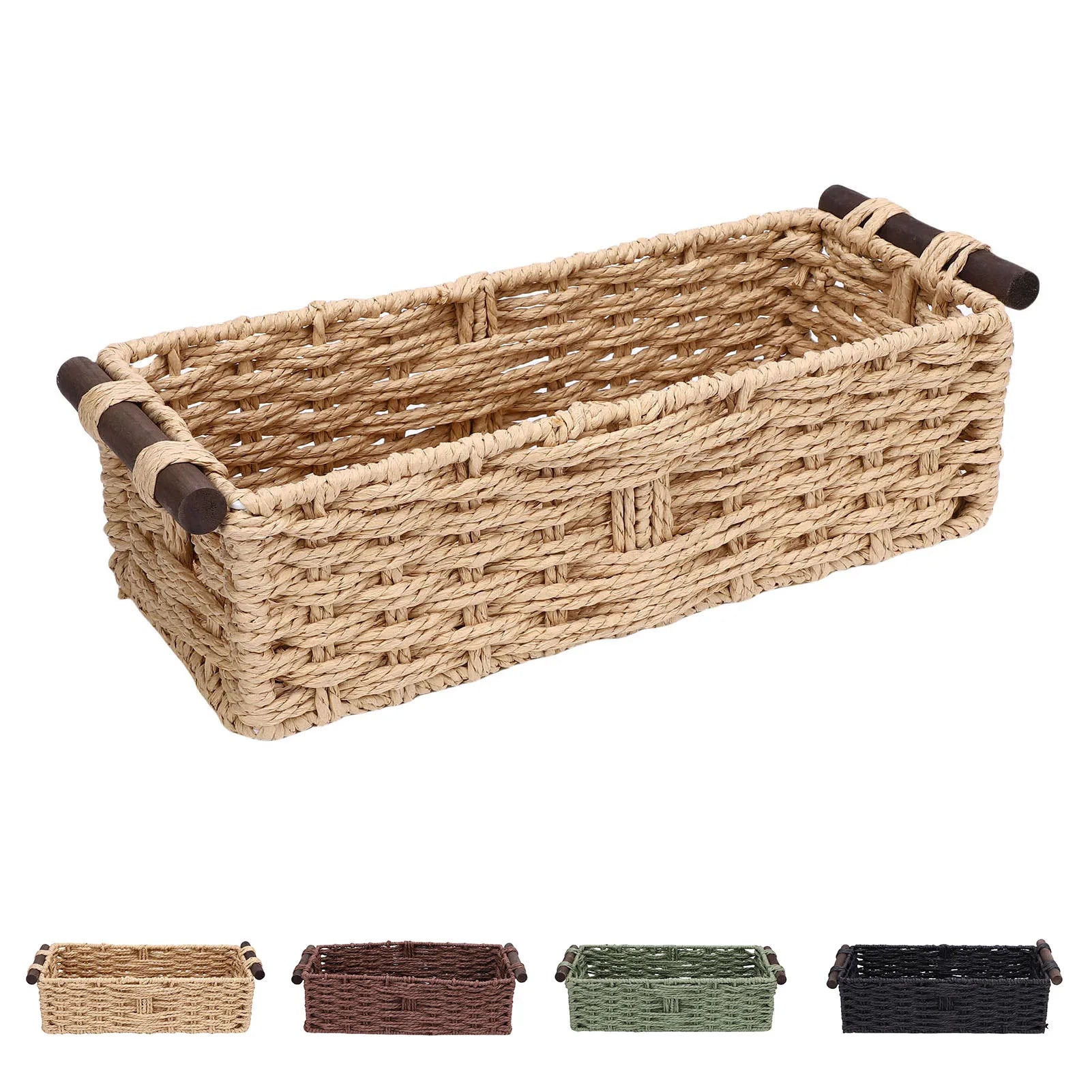 Woven Paper Rope Storage Basket