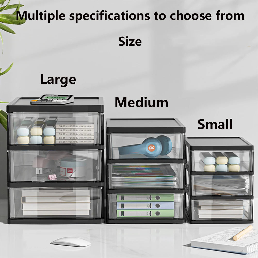 Clear Stackable Desktop Drawer Organizer