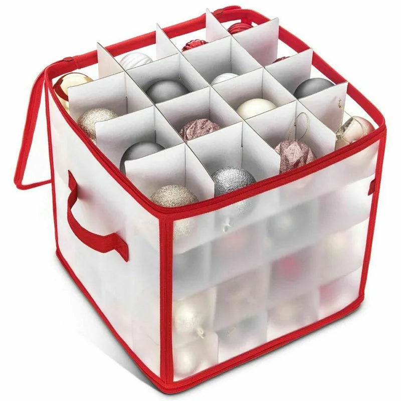 Premium 64-Grid Ornament Storage Organizer