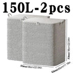 Jumbo Striped Zippered Storage Tote