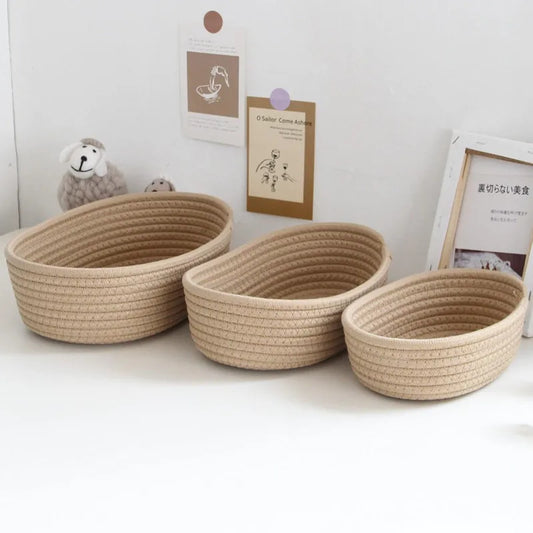 Nordic Cotton Rope Woven Storage Baskets (3 Sizes)