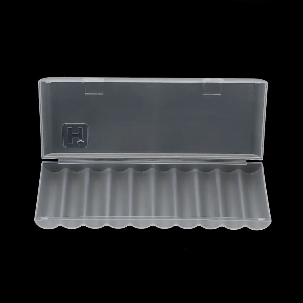Clear 10-Slot Battery Organizer Case