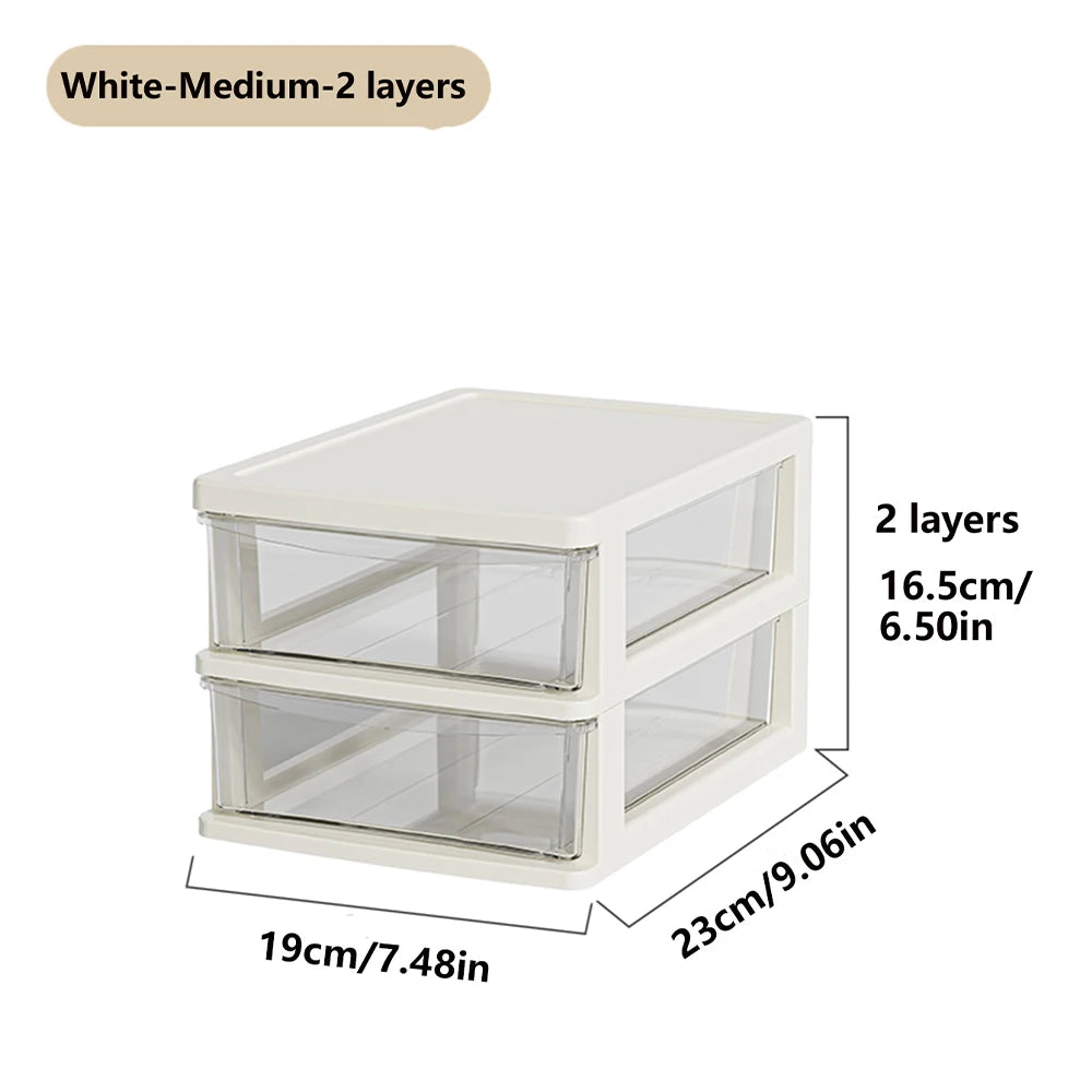 Clear Stackable Desktop Drawer Organizer