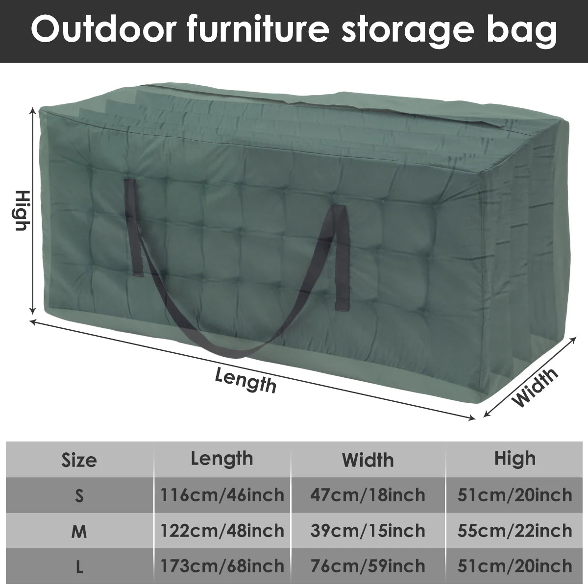Heavy-Duty Waterproof Patio Furniture Storage Bag