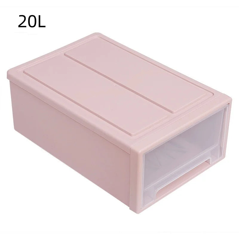 LuxeClear Stackable Drawer Storage Organizer