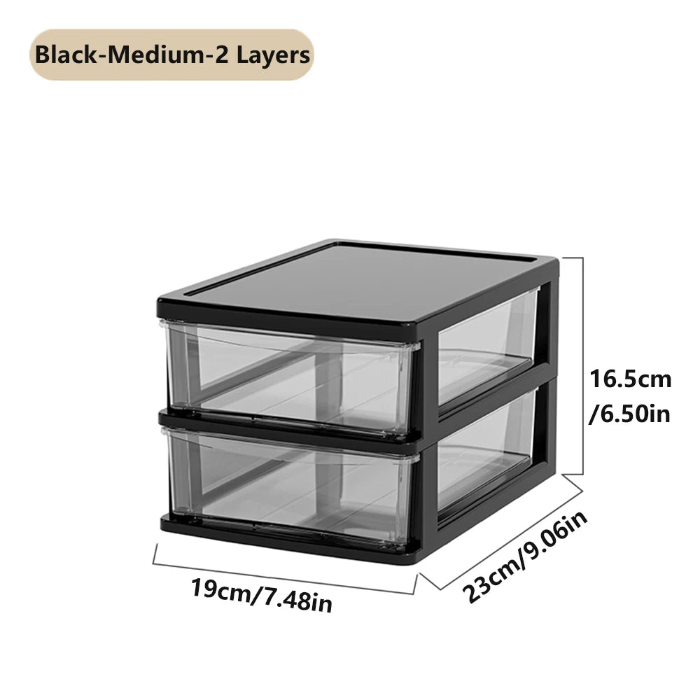 Clear Stackable Desktop Drawer Organizer