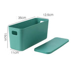 Minimalist Narrow Lidded Storage Bin