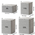 Jumbo Striped Zippered Storage Tote