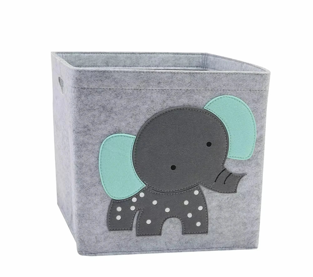 Felt Animal Cube Storage Bin