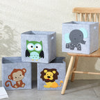 Felt Animal Cube Storage Bin