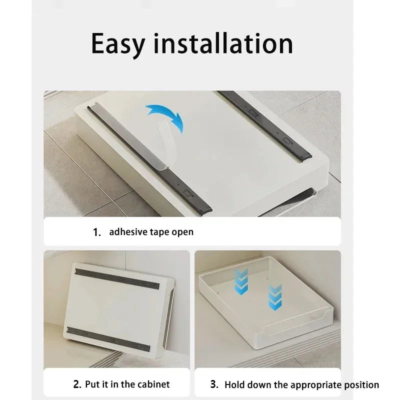 Slide-Out Cabinet Drawer Organizer Rack