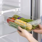 Clear Slide-Out Fridge Drawer Organizer