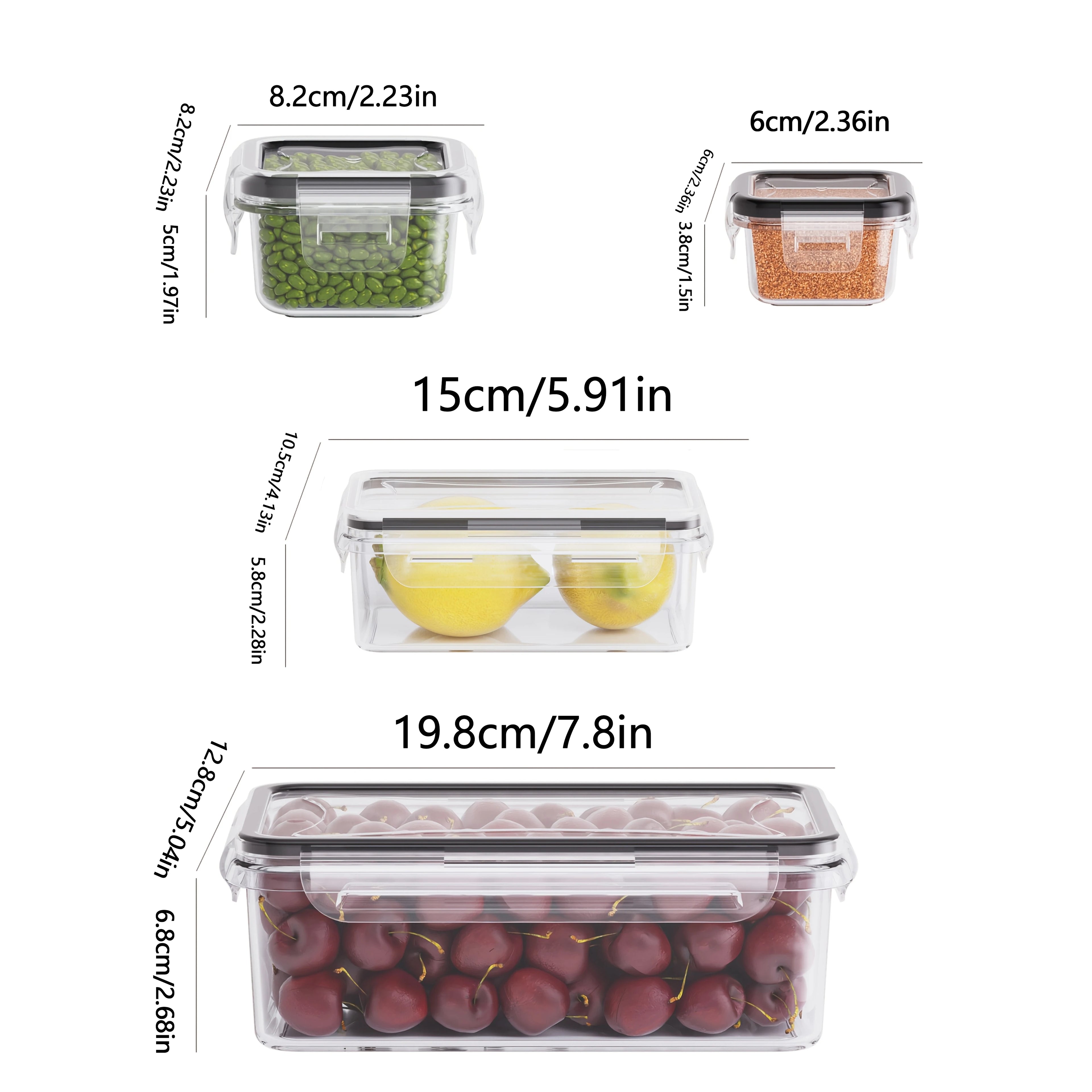 4-Pack Airtight Food Storage Set